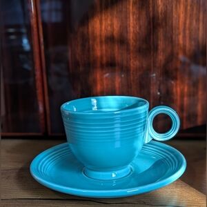 Vintage Fiesta Ware Tea Cup & Saucer Set - Homer Laughlin